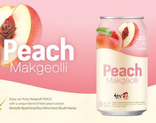 Kooksoondang Makgeolli pirnčano vino sa ukusom breskve 3% 350ml