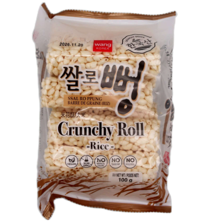 Wang Korean Crunchy Rice Pop rolls Snack 100g