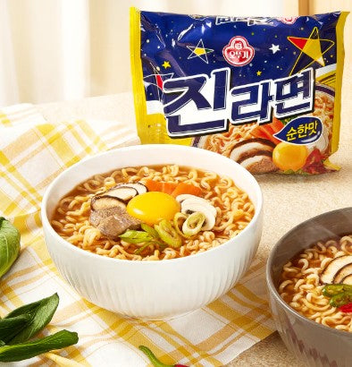 OTTOGI Jin Ramyun mild 120g - Instant nudle s blago ljutom supom, pripremljenom na tradicionalni korejski način 120g
