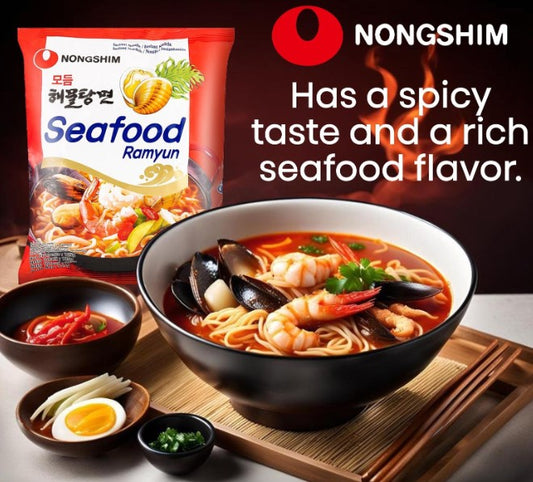 Nongshim - Seafood Ramyun 125g - Instant nudle sa morskim plodovima 125g