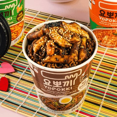 Yopokki Cup Rabokki (Ramyun and Rice Cake) Jjajang Black Bean paste 145g