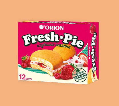 FRESH PIE STRAWBERRY&RASPBERRY (12*25G) 300G -Mekani biskvit s kremastim punjenjem od jagode i maline 300g