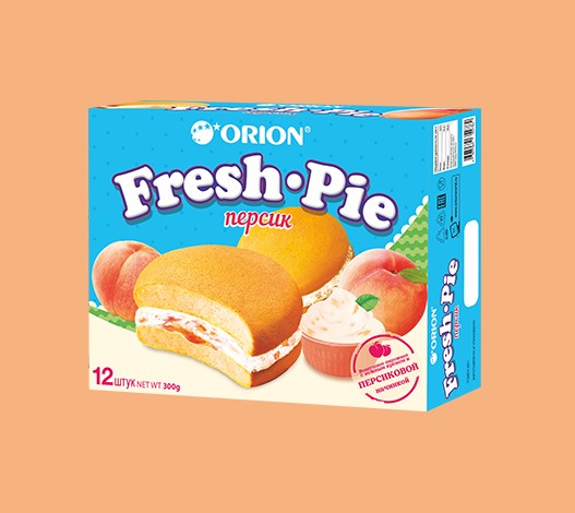 FRESH PIE PEACH (12*25G) 300G -Mekani biskvit s kremastim punjenjem od breskve 300g