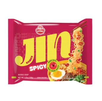 OTTOGI Jin Ramyun Hot 120g - Instant nudle s ljutom supom napravljenom na tradicionalni korejski način 120g