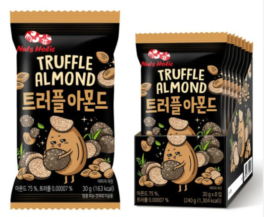NutsHolic Almond Truffle 240g (30g * 8) - Pečeni bademi s ukusom tartufa 30g*8