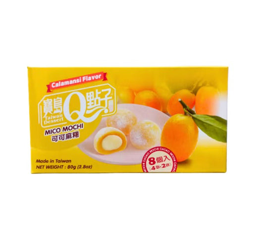 TW Q Mico Mochi Calamansi Flavor 80g - Pirinčani kolači s kremastim punjenjem od filipinske limete 80g