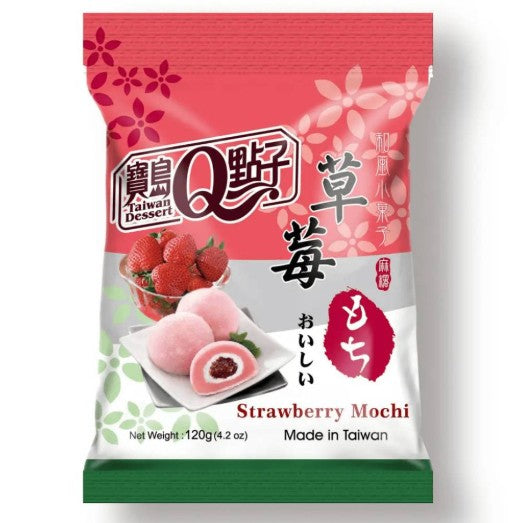 TW Q Mochi Strawberry Fl 120g - Pirinčani kolači s kremastim punjenjem od jagode 120g