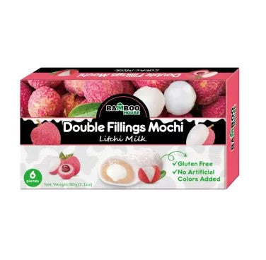 BAMBOO HOUSE Lychee Milk Mochi 90g - Duplo punjeni pirinčani kolači sa kremastim punjenjem od azijske trešnje i mleka 90g