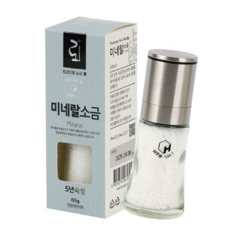 HYRSALT 한국 프리미엄 미네랄 천일염 '로' 5년 숙성 60g 그라인더