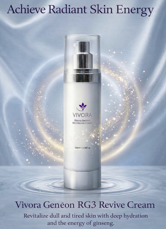 Vivora Genēon RG3 리바이프 크림 100ml - 인삼 추출물이 함유된 상쾌한 재생 페이스 크림 100ml