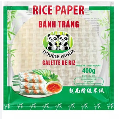 DOUBLE PANDA Rice Paper 22cm For Spring roll 400g