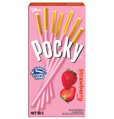 GLICO Strawberry Biscuit Stick 39g